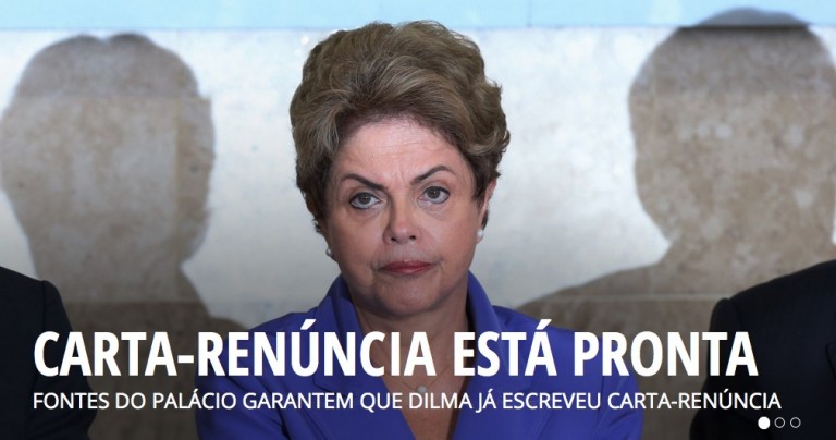 Editorial sugere renúncia de Dilma