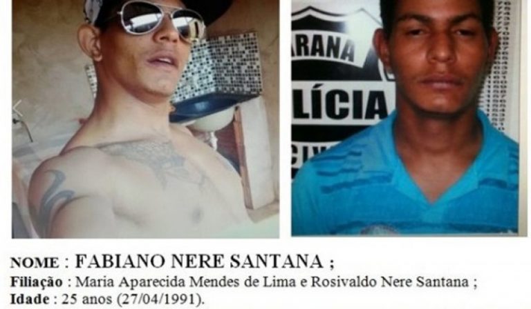Cartazes divulgam suspeito de atentado contra agente penitenciário em Naviraí