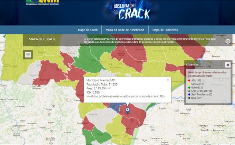 Pesquisa revela Naviraí entre as 18 cidades do MS que enfrentam problemas com o crack