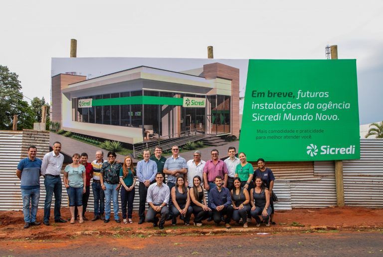Sicredi Centro-Sul MS lança obra das novas estruturas da agência Mundo Novo