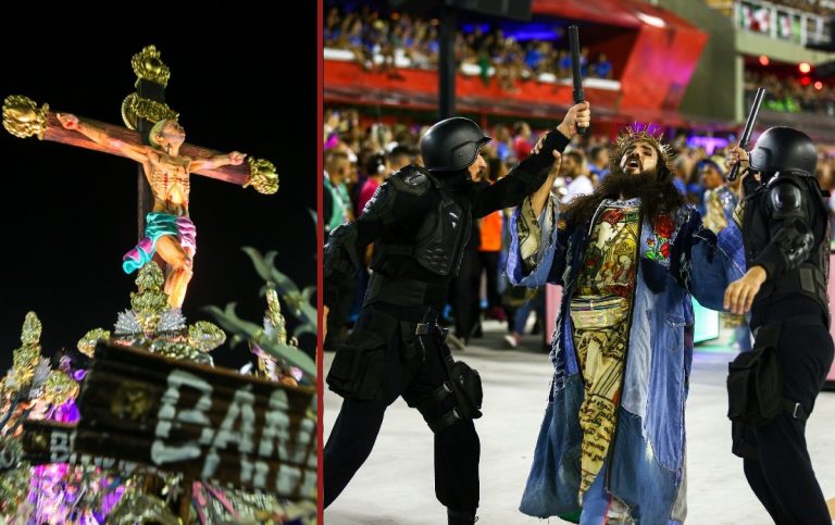 No desfile da Mangueira, o ‘Jesus da gente’ tem rosto negro, sangue índio e corpo de mulher