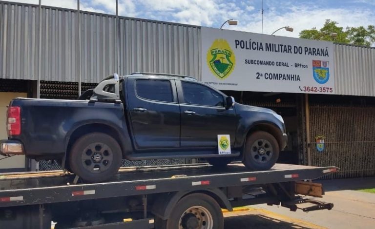 BPFron recupera caminhonete roubada em Guaíra
