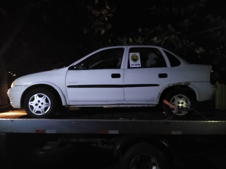 Carro tomado de assalto é recuperado pela PM em Guaíra