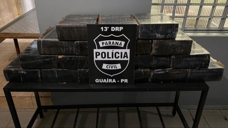 Polícia Civil de Guaíra apreende 420 kg de maconha escondida em residência
