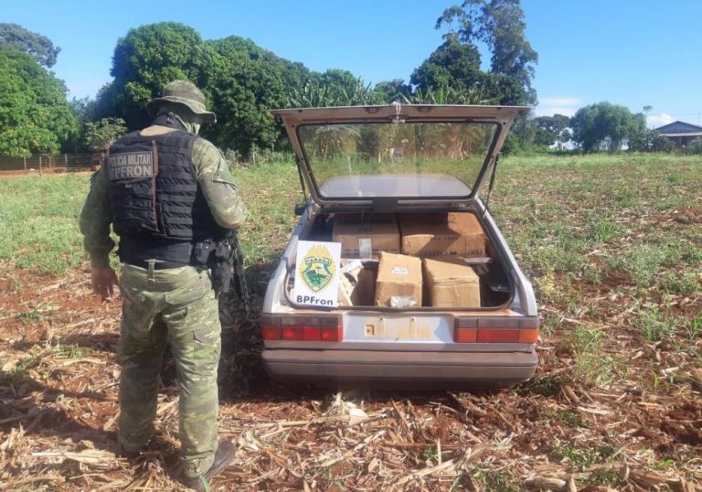 BPFron apreende veículo com cigarros contrabandeados durante Operação Hórus em Guaíra
