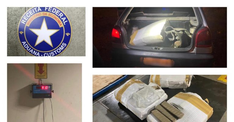 Receita Federal apreende carro carregado com maconha em Guaíra