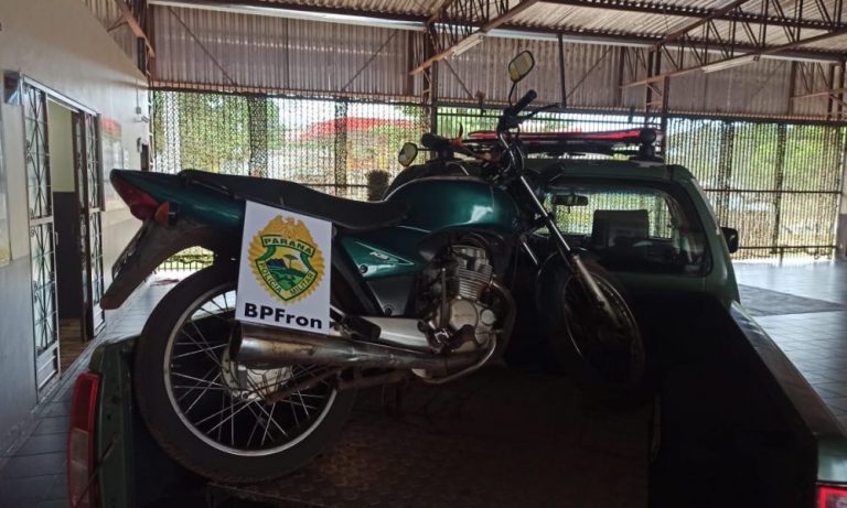 BPFron recupera moto furtada em Guaíra