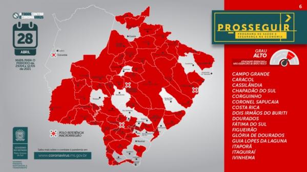 Itaquiraí volta a Bandeira Vermelha e o toque de recolher será a partir de 21 horas