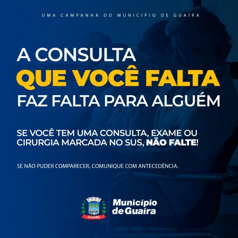 Secretaria Municipal de Saúde faz apelo aos cidadãos guairenses
