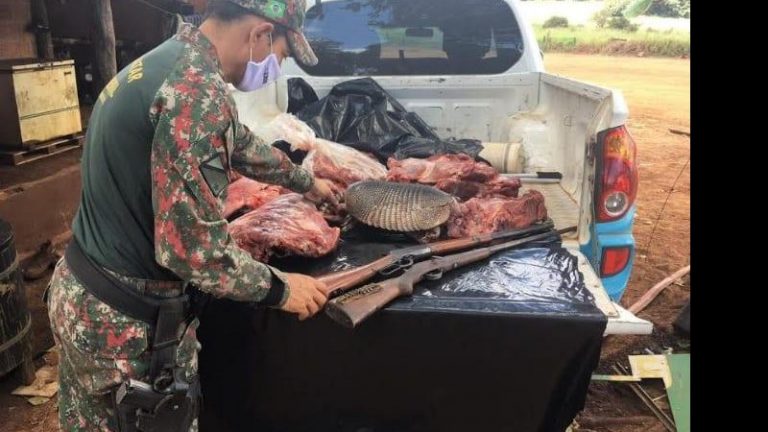 Dois são presos e multados em R$ 28,5 por caça de cinco animais silvestres