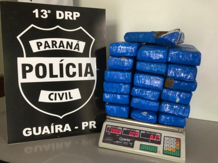 Adolescente é apreendida com quase 18 kg de maconha em Guaíra