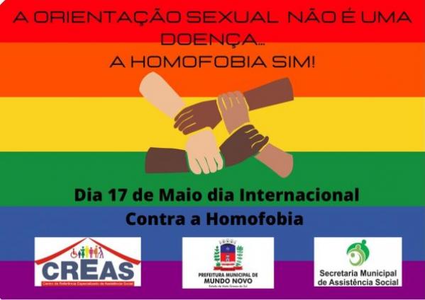 CREAS de Mundo Novo realiza campanha do Dia Internacional do Combate a Homofobia