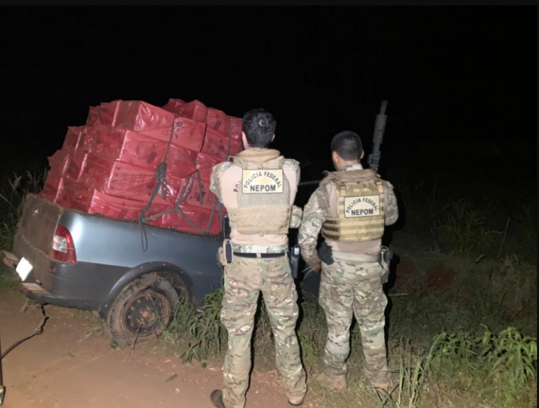 Picapes, moto e cigarros são apreendidos pela PF e BPFron em Guaíra