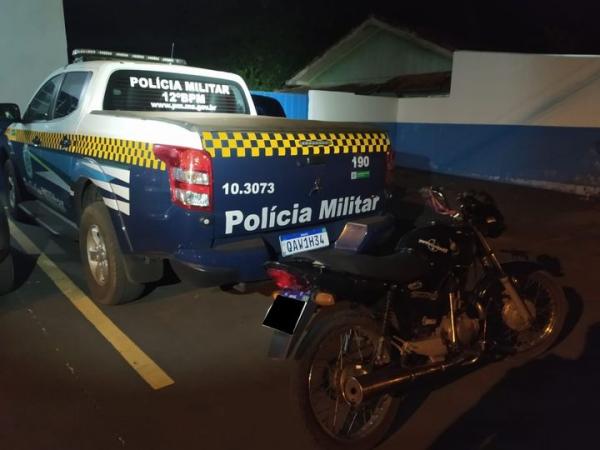 Polícia Militar de Itaquiraí apreende motocicleta adulterada