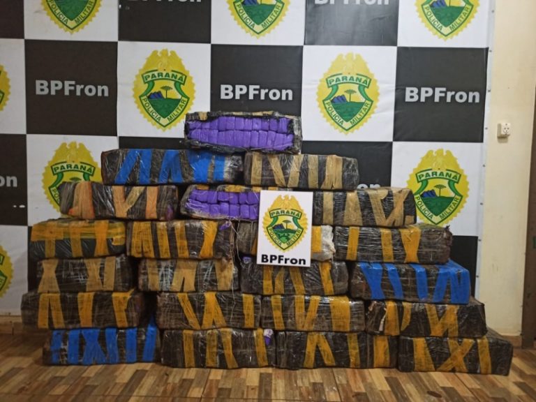 BPFron apreende mais de 300 kg de maconha em Guaíra