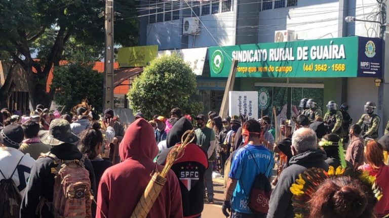 Indígenas realizam novo manifesto em Guaíra contra a PL 490