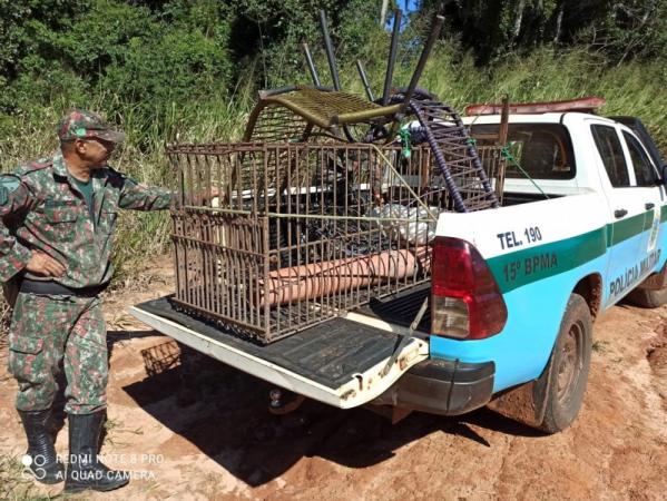 PMA  de Naviraí aprende várias armadilhas de caça para captura de animais silvestres armadas em reserva protegida