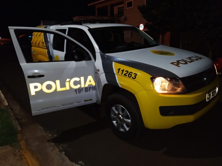 Moto e caminhonete são tomados de assalto por dupla armada em Guaíra