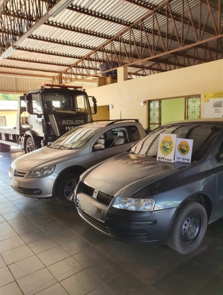 PM, BPFron e Polícia Civil recuperam carro roubado em Guaíra