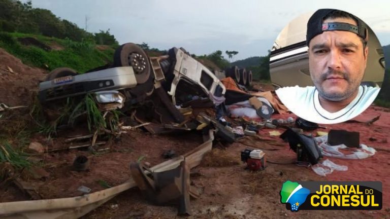 Morador de Naviraí sofre acidente com carreta fica preso às ferragens e morre no Nortão