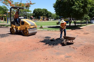 Secretaria de Obras de Iguatemi realiza operação Tapa-buracos nos bairros