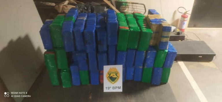 PM de Guaíra apreende grande quantidade de maconha às margens do Rio Paraná
