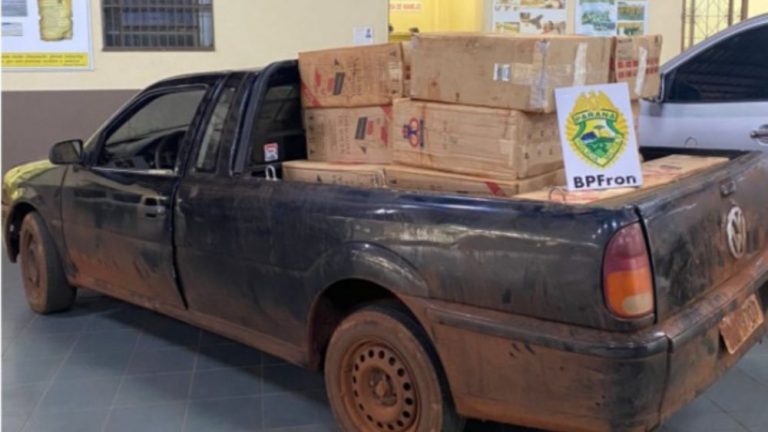 BPFRON apreende veículos carregados com cigarros contrabandeados em Guaíra