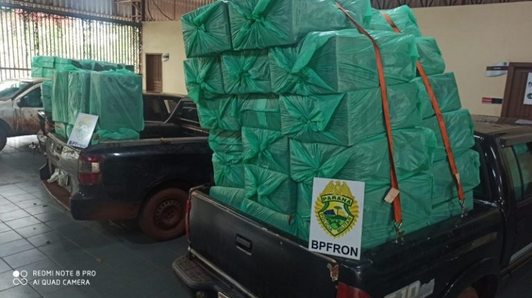 Quatro carros carregados com cigarros são apreendidos em Guaíra