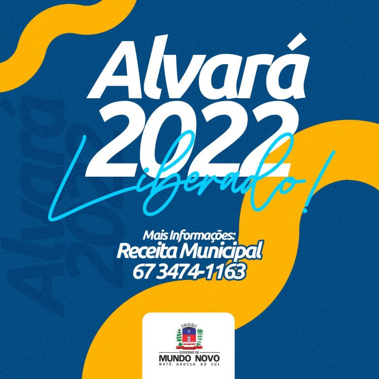 Alvará 2022 está liberado no site e na Receita Municipal de Mundo Novo