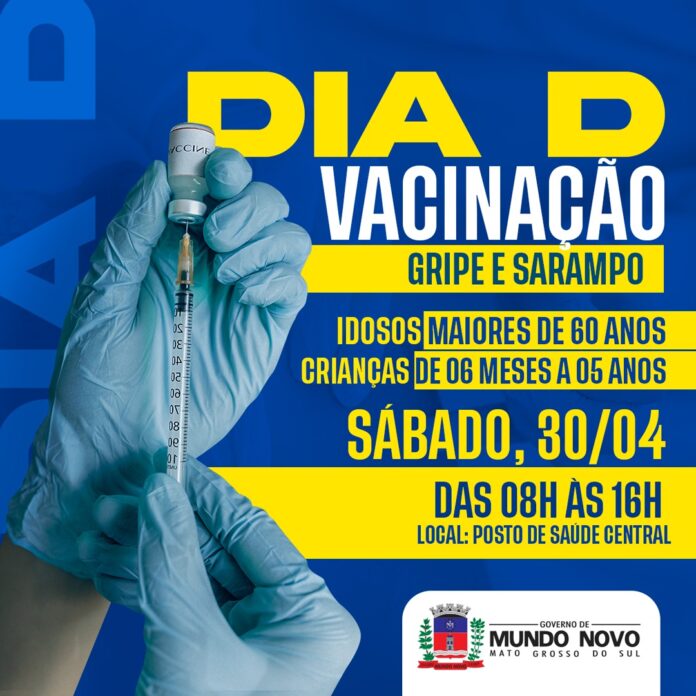 Atenção! Idosos acima de 60 anos e crianças seis meses a menores de 5 anos