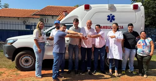 AMBULÂNCIA FOI ENTREGUE AO P.A ‘SANTA ROSA’, EM ITAQUIRAÍ
