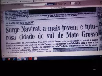 SURGE NAVIRAÍ NO ANO DE 1952