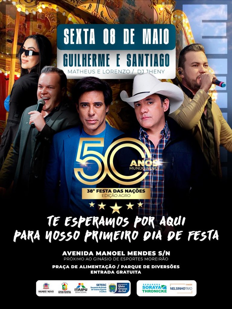 É hoje: começa a 38ª Festa das Nações com show de Guilherme & Santiago