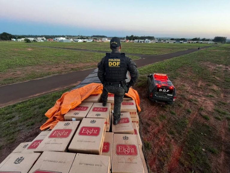 DOF apreende mais de 22 mil pacotes de cigarros contrabandeados em Mundo Novo