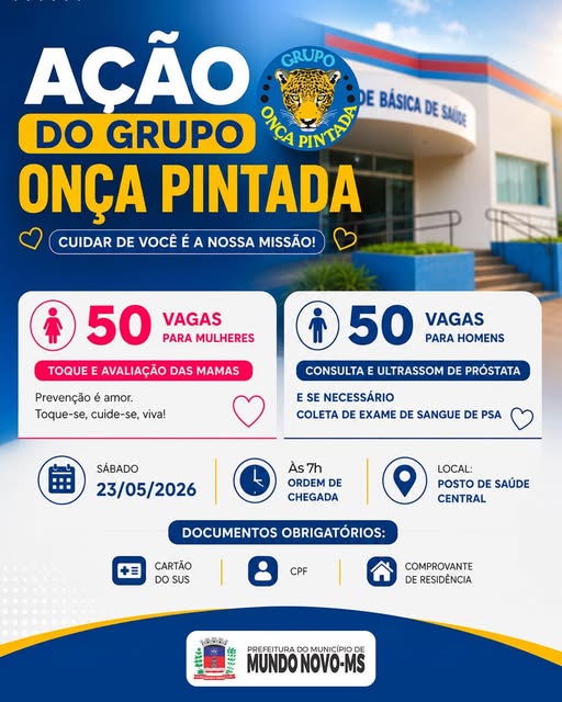 Governo de Mundo Novo promove ação de saúde para a população
