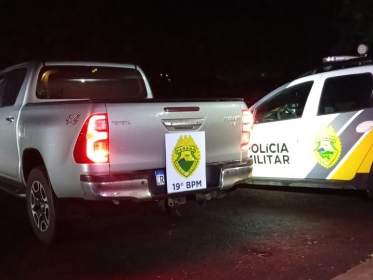 Caminhonete furtada em Marechal Rondon é recuperada em Guaíra e adolescente apreendido