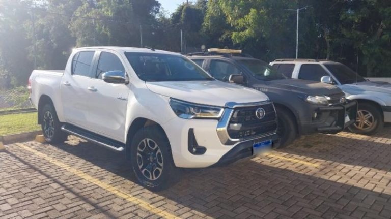 Hilux furtada em Marechal Rondon é recuperada pela PRF após fuga em Guaíra