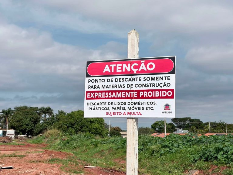 Mundo Novo: Meio Ambiente orienta sobre descarte correto de materiais de construção