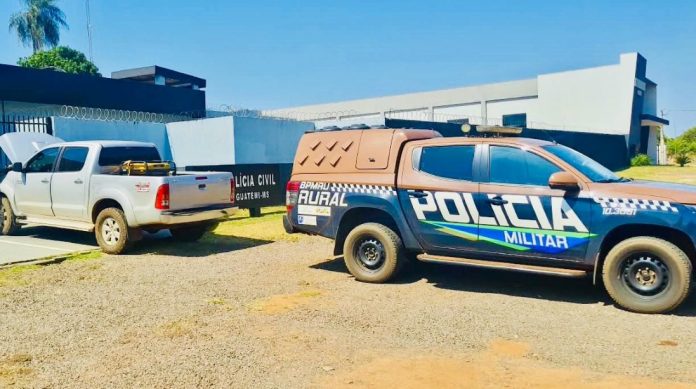 Polícia apreendeu Hilux roubada com motor adulterado na Estrada Velha em Iguatemi